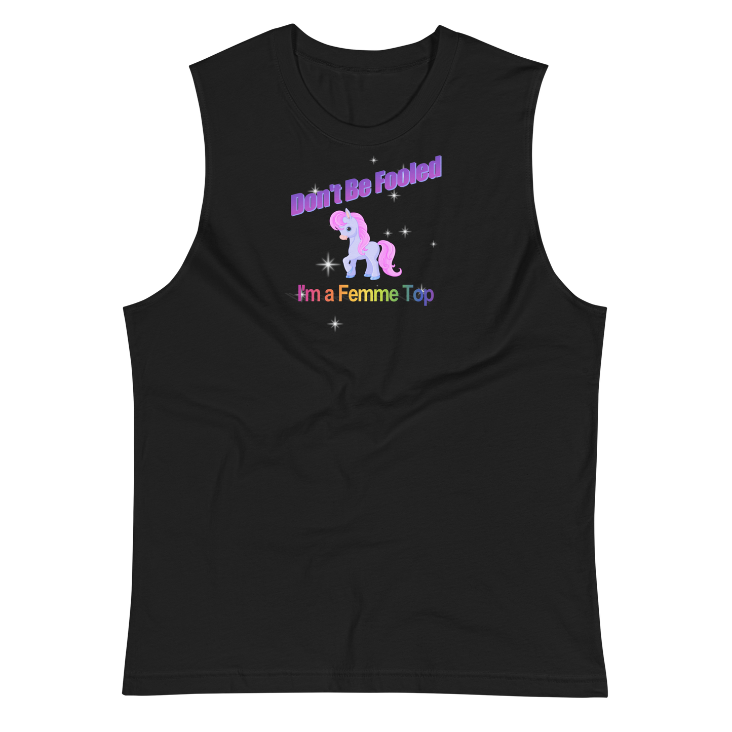WORD ART FEMME TOP MUSCLE TANK