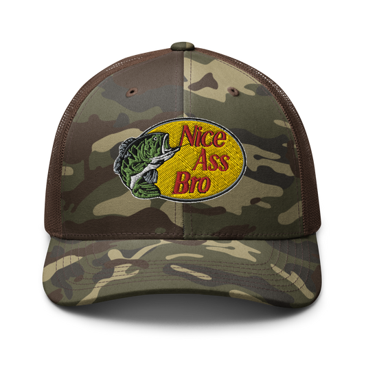 NICE ASS BRO CAMO TRUCKER HAT